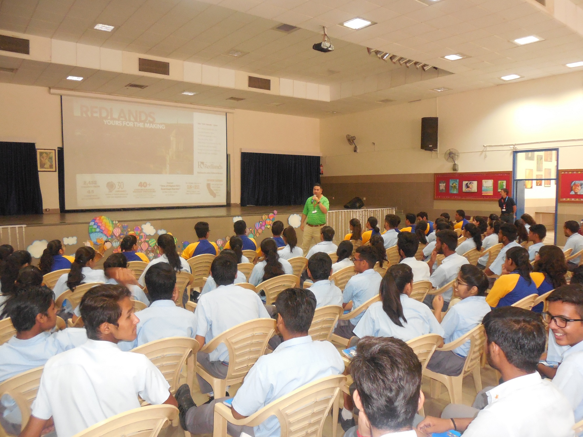 American University Tour held at Sanskar School